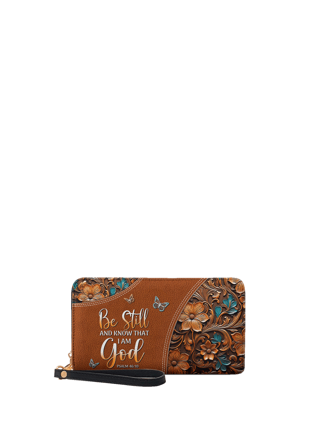 Psalm 46:10 Stillness Scripture Leather Wallet