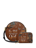 Stillness Psalm 46:10 Circle Crossbody Bag