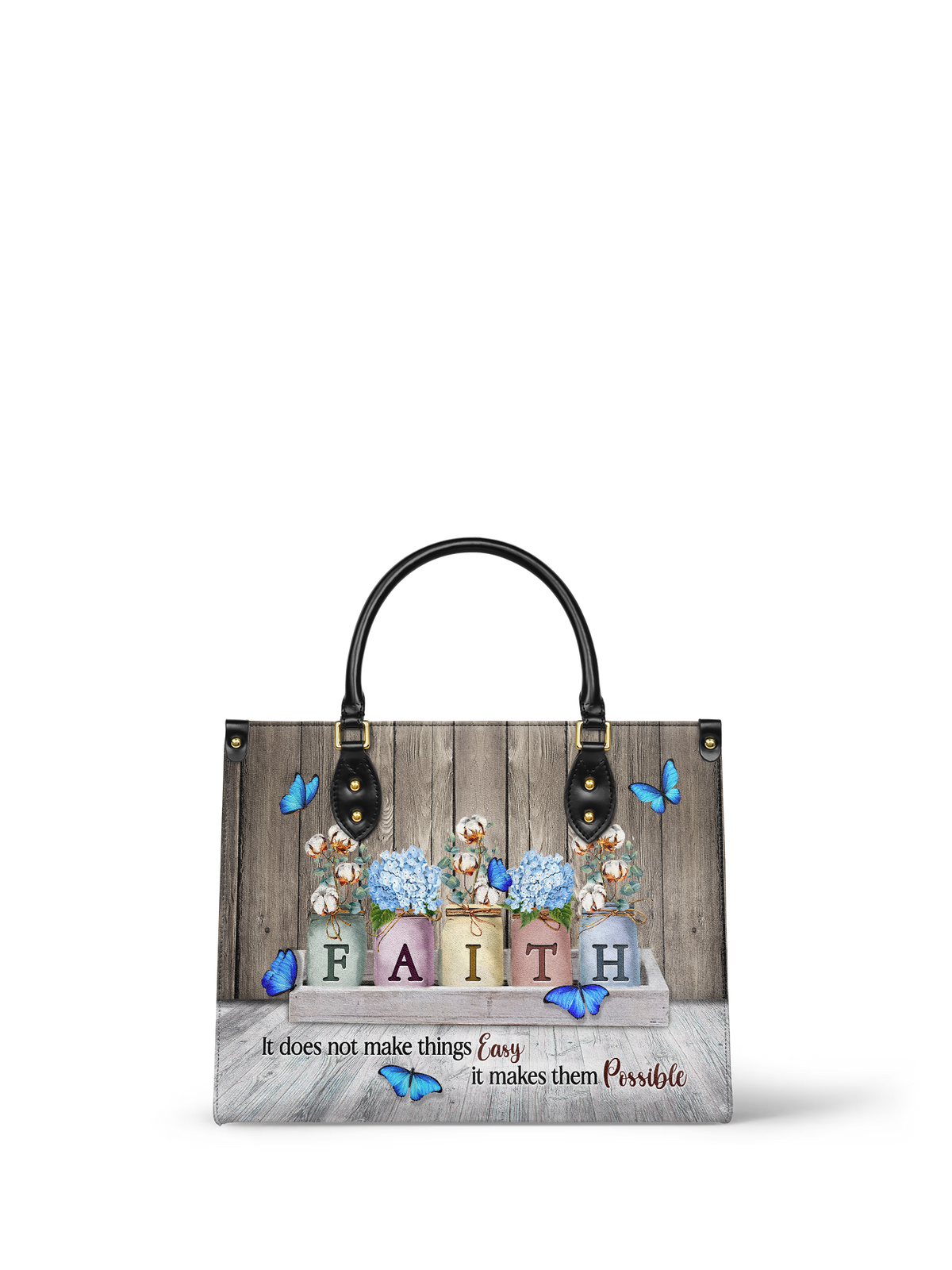 Faith Inspirational Leather Handbag