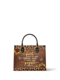Luke 1:37 Possible Leather Handbag