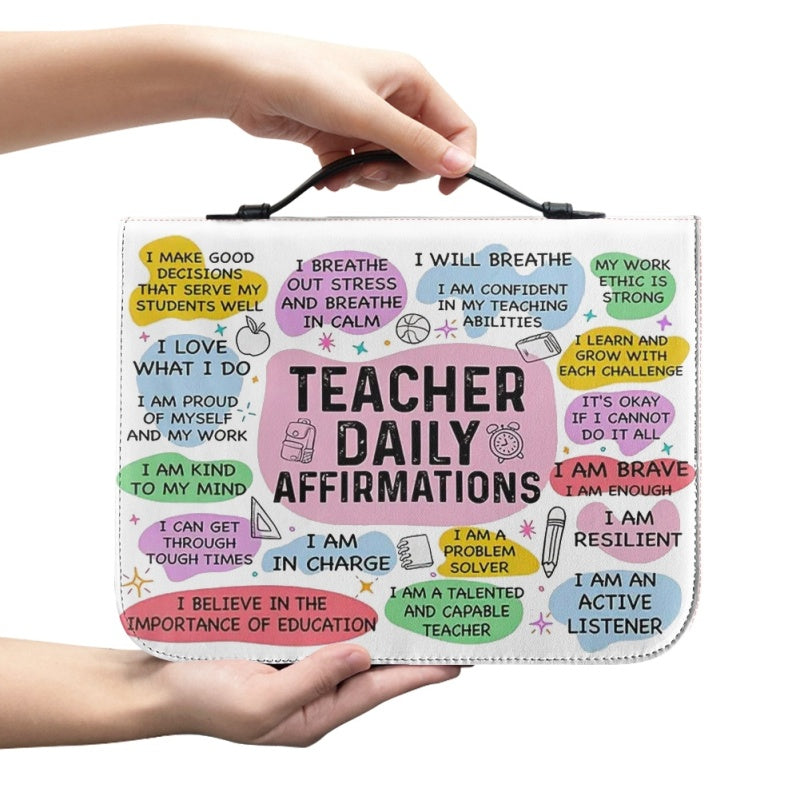 Personalized Teacher Affirmations Bible Cover