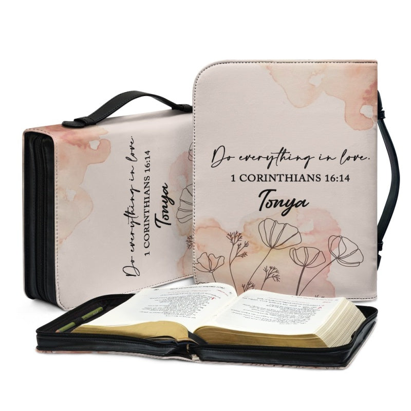 Personalized Do Everything In Love Bible Cover