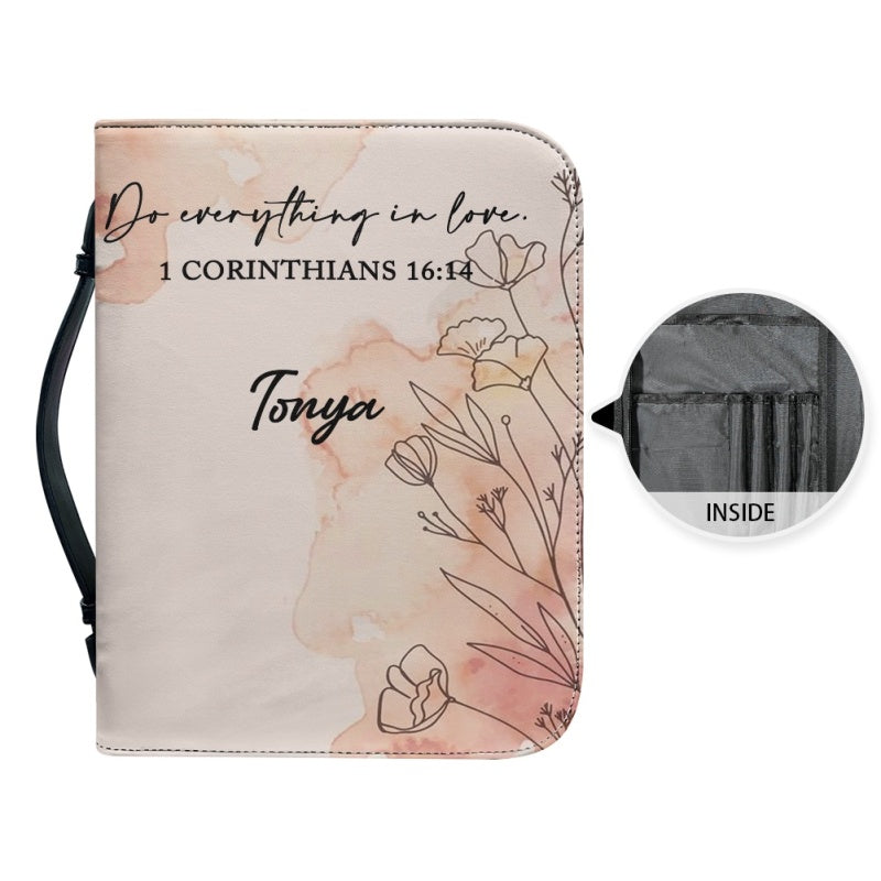 Personalized Do Everything In Love Bible Cover