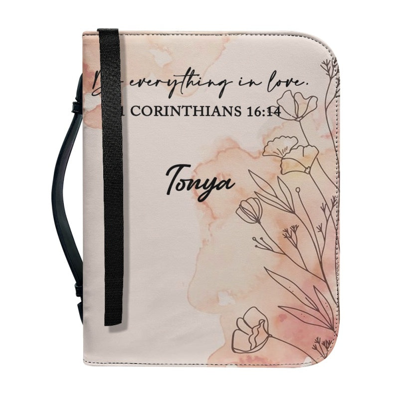 Personalized Do Everything In Love Bible Cover