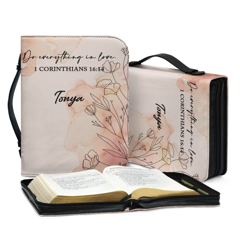 Personalized Do Everything In Love Bible Cover