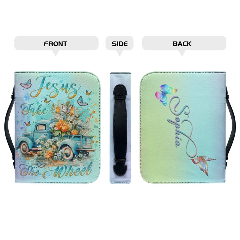 Personalized Jesus Take The Wheel Bible Cover