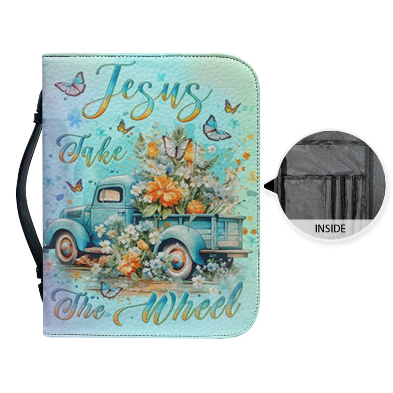 Personalized Jesus Take The Wheel Bible Cover