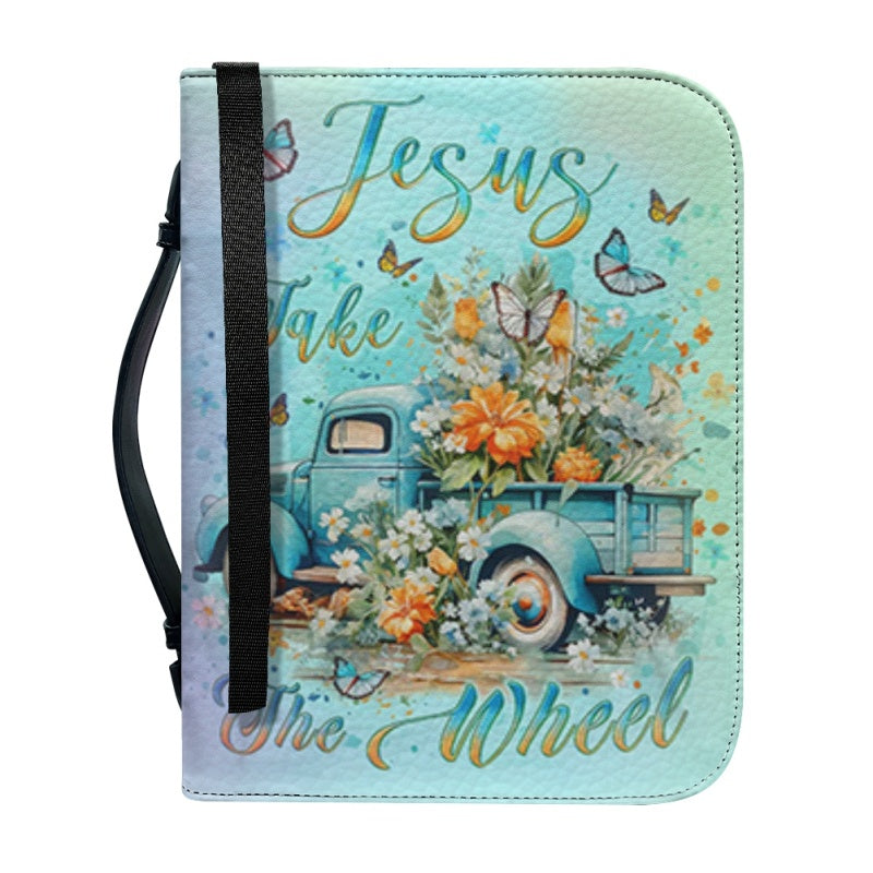 Personalized Jesus Take The Wheel Bible Cover