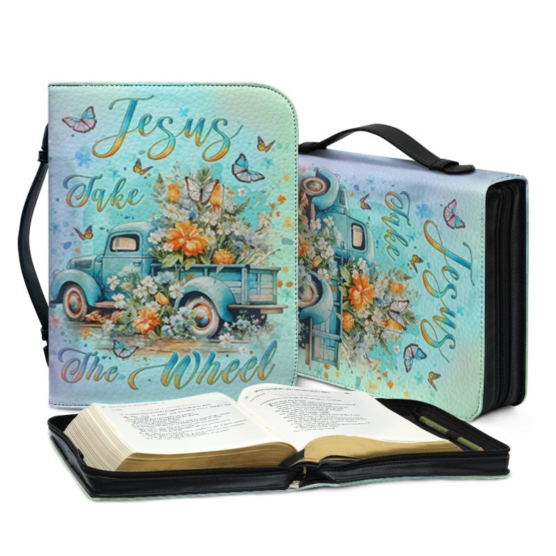 Personalized Jesus Take The Wheel Bible Cover