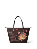 God Grant Me Serenity Leather Tote Bag