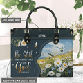 Faith Daisy Hummingbird Custom Leather Handbag