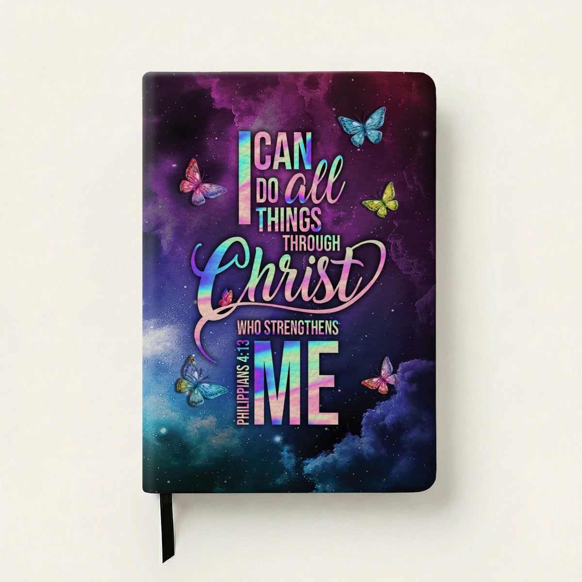 Philippians 4:13 Strength Leather Prayer Journal