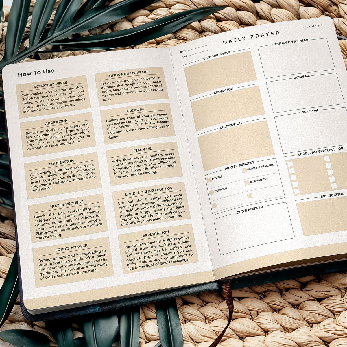 Philippians 4:13 Strength Leather Prayer Journal