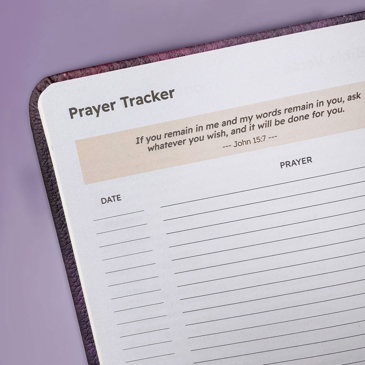 Strength Philippians 4:13 Leather Prayer Journal