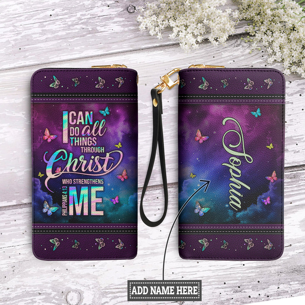 Philippians 4:13 Custom Leather Handbag & Wallet