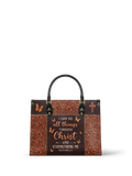 Believe Philippians 4:13 Leather Handbag