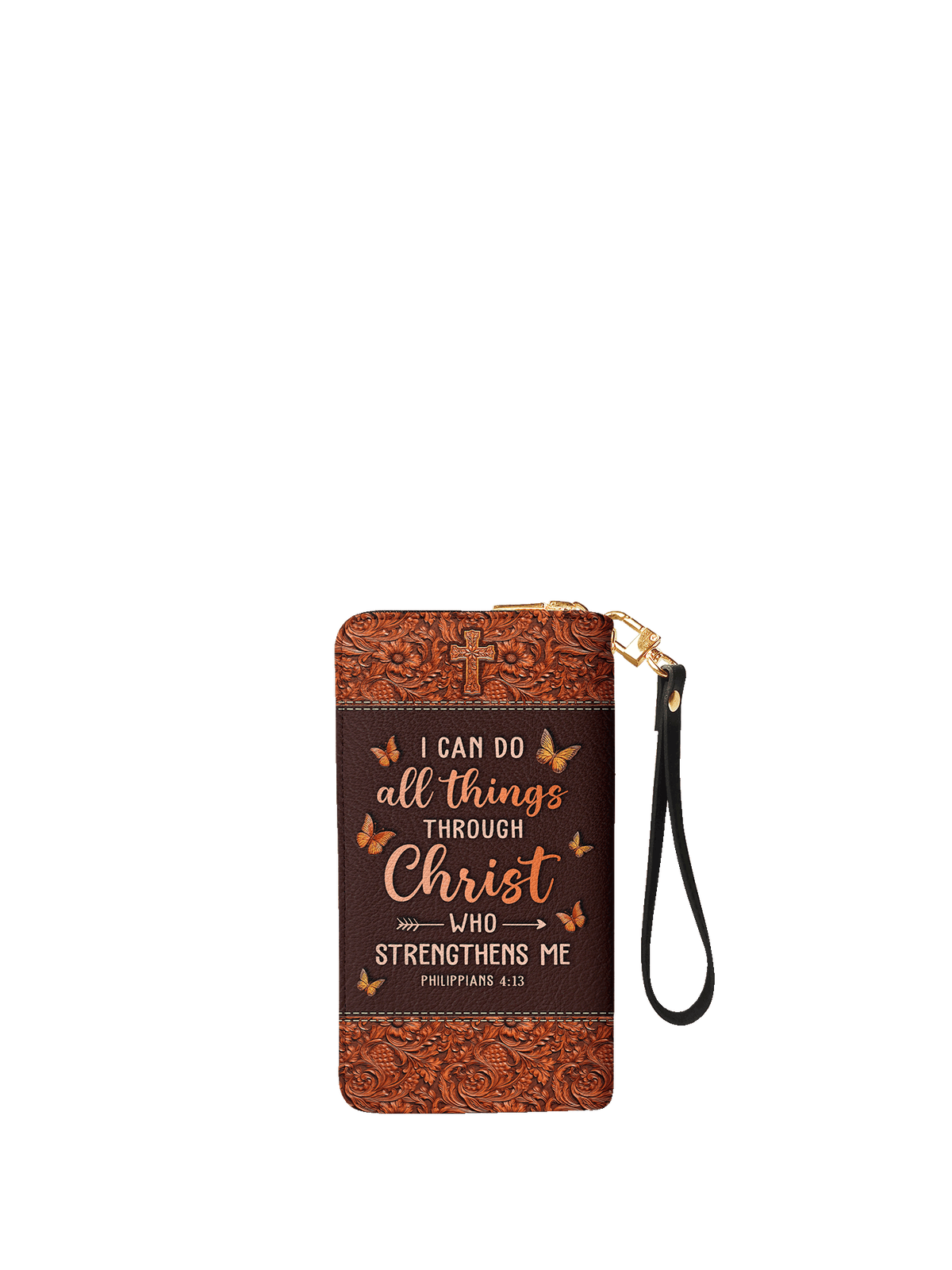 Believe Philippians 4:13 Leather Wallet