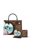 Rise Philippians 4:13 Leather Handbag