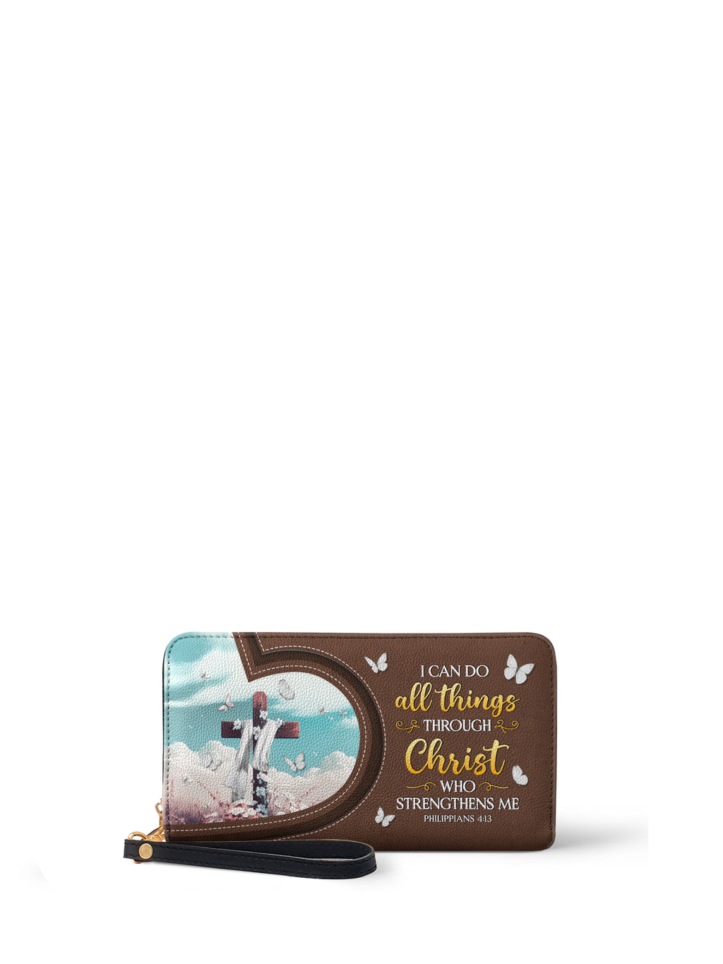 Rise Philippians 4:13 Leather Wallet