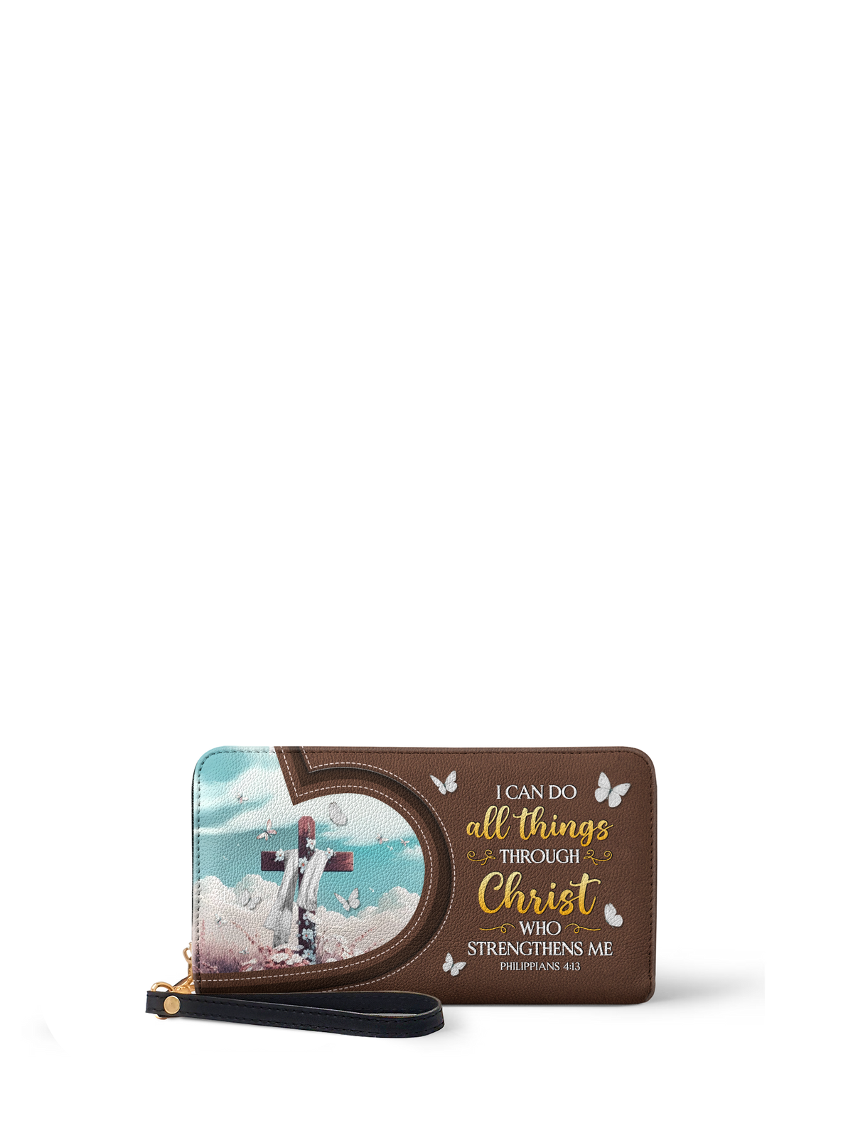 Rise Philippians 4:13 Leather Wallet