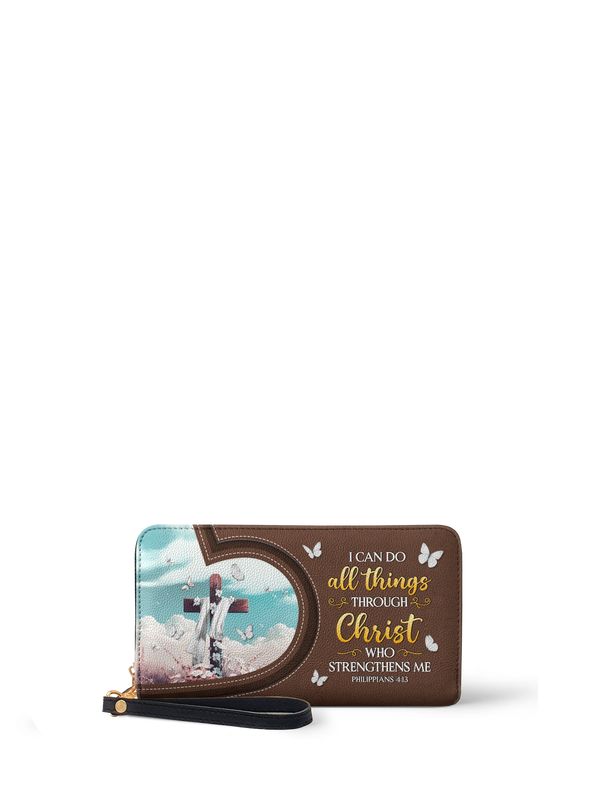 Rise Philippians 4:13 Leather Wallet