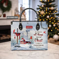 Philippians 4:13 Cardinal Leather Handbag