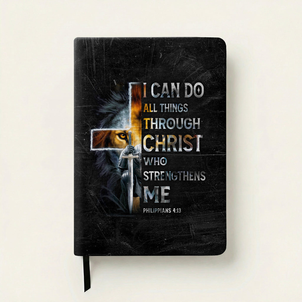 Philippians 4:13 Leather Prayer Journal