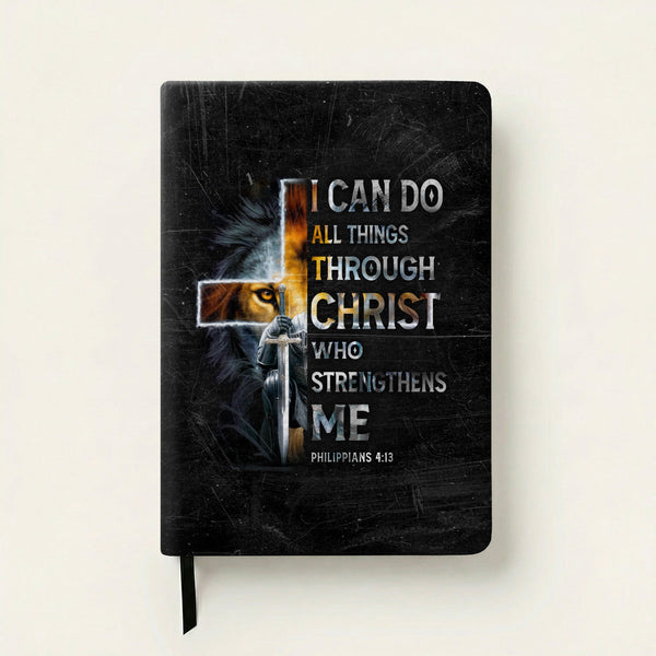 Philippians 4:13 Leather Prayer Journal