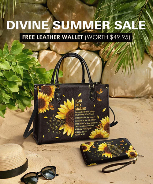 I Can Only Imagine Sunflower Butterfly Handbag