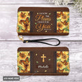 Jeremiah 29:11 Sunflower Butterfly Leather Wallet