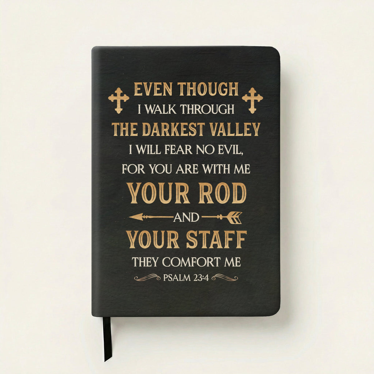 Psalm 23:4 Comfort Leather Prayer Journal