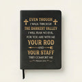 Psalm 23:4 Comfort Leather Prayer Journal