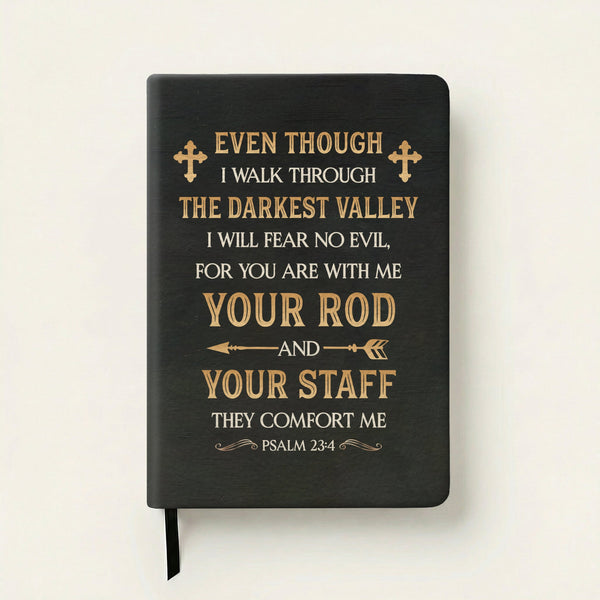 Psalm 23:4 Comfort Leather Prayer Journal