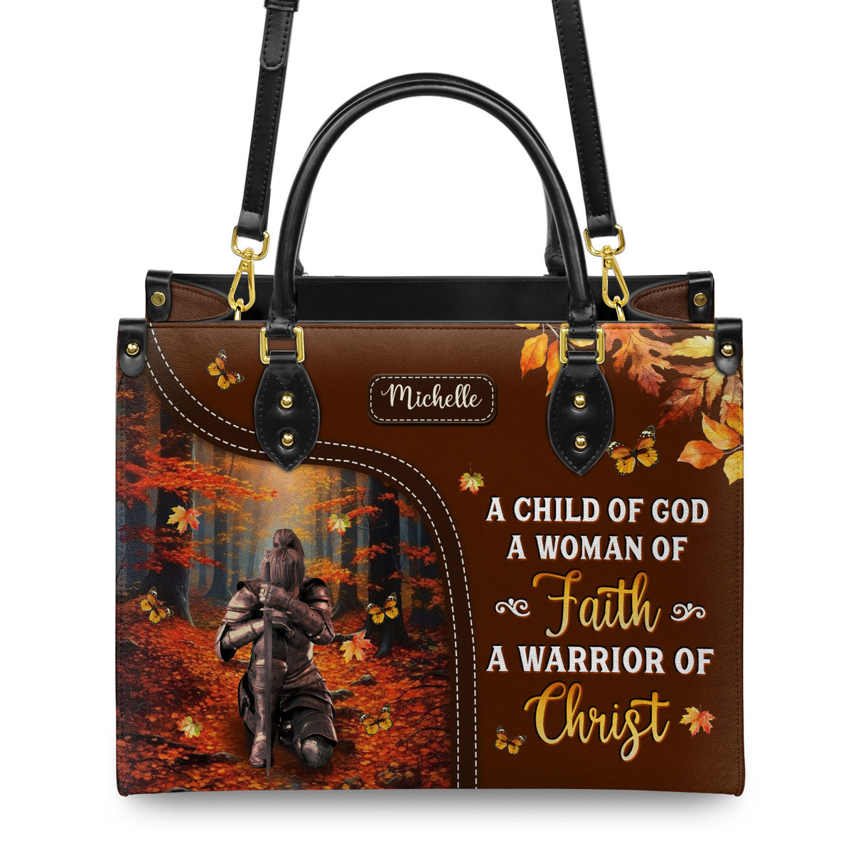 Child Of God Woman Of Faith Leather Handbag Set