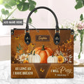 Psalm 116:2 Prayer Personalized Leather Handbag