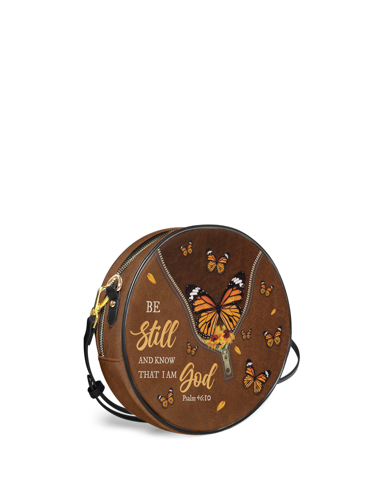 Psalm 46:10 Serene Circle Crossbody Bag