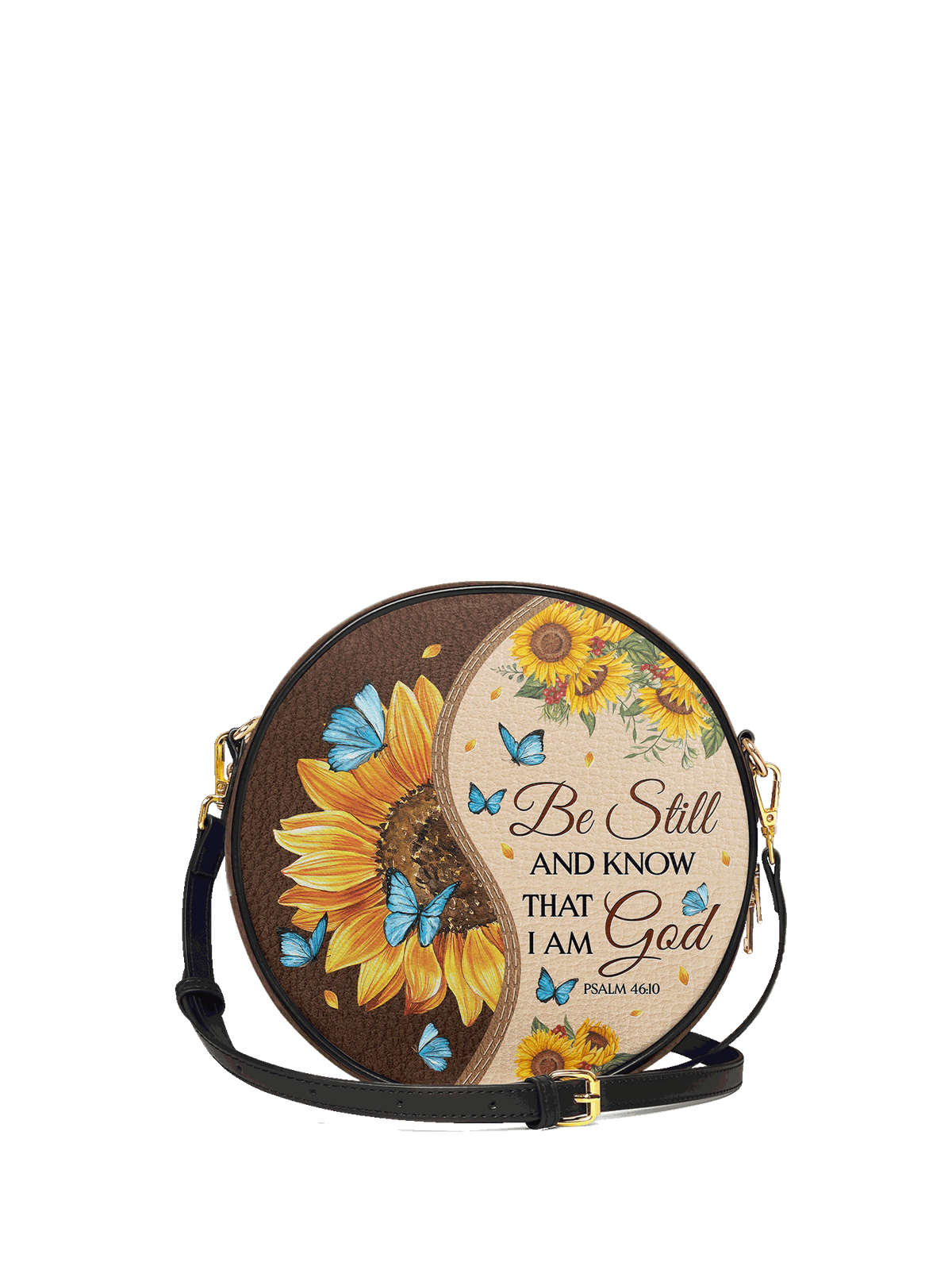 Presence Psalm 46:10 Circle Crossbody Bag