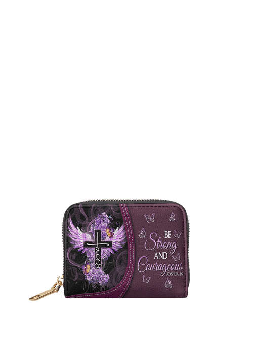 Courage Joshua 1:9 Bible Verse Mini Wallet