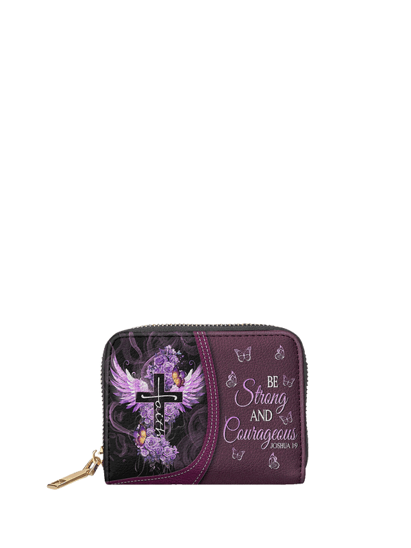 Courage Joshua 1:9 Bible Verse Mini Wallet