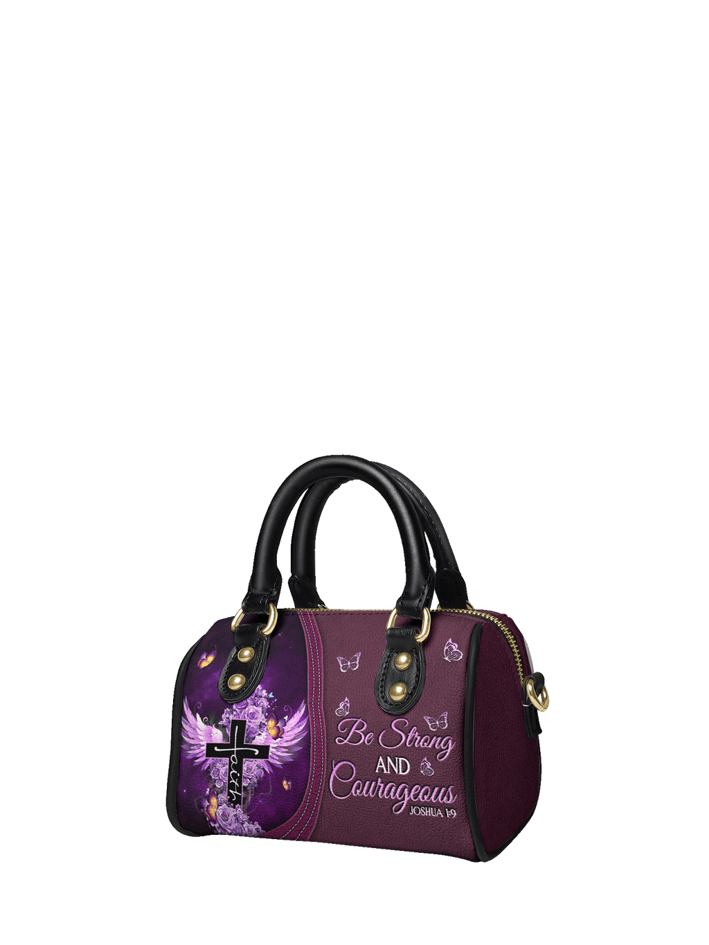 Courage Joshua 1:9 Mini Satchel Handbag