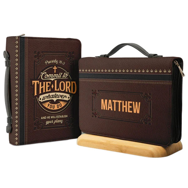 Proverbs 16:3 Personalized Bible Cover