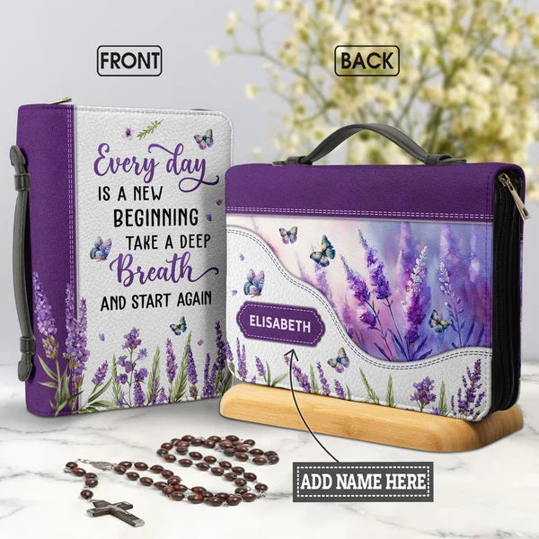 Personalized Floral New Beginning Bible Cover
