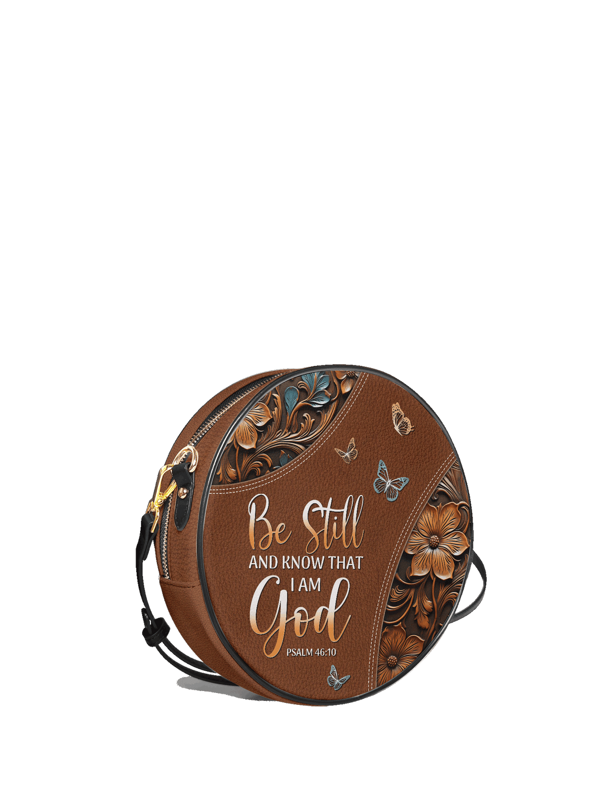 Psalm 46:10 Stillness Circle Crossbody Bag