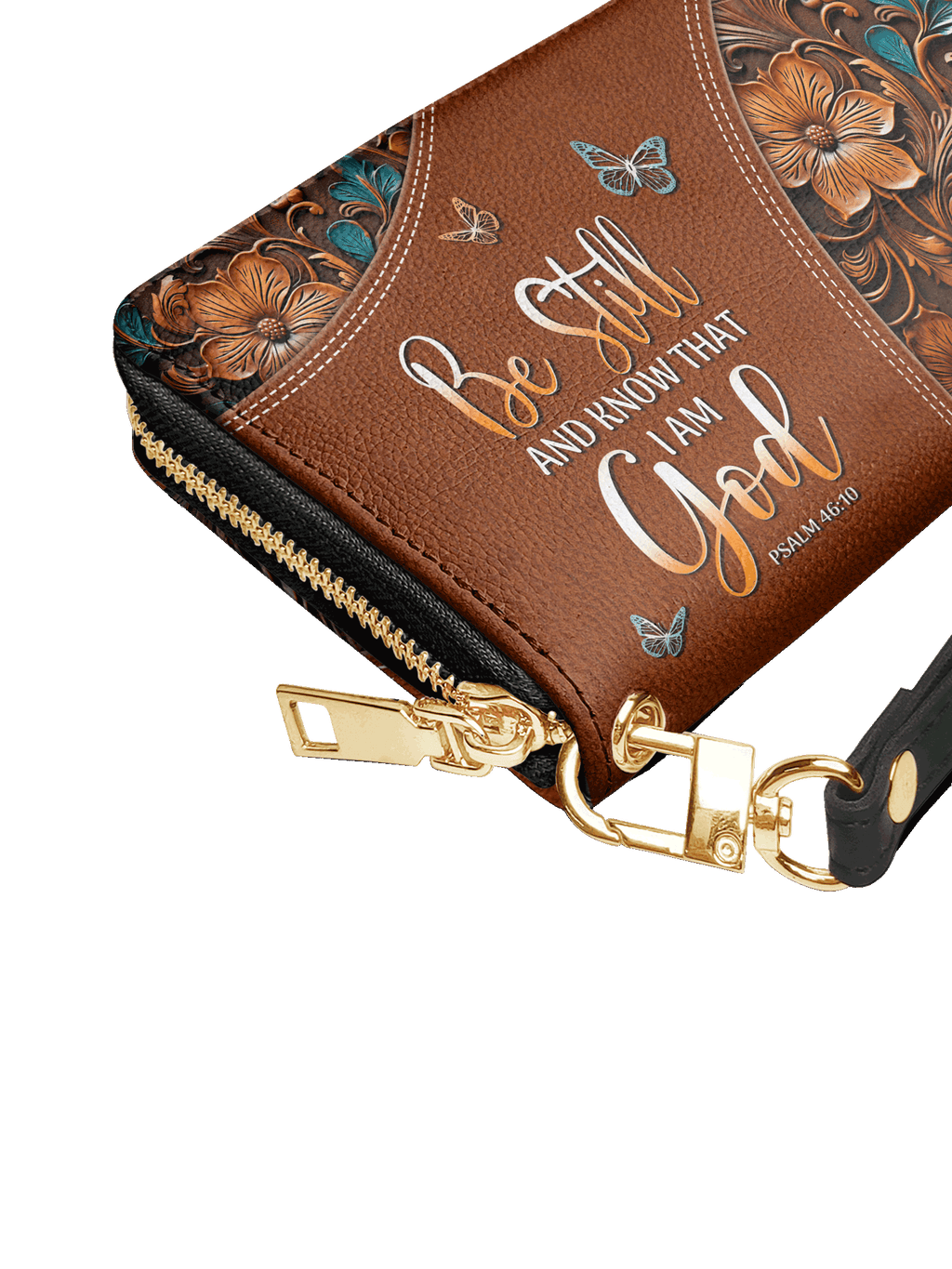 Psalm 46:10 Stillness Scripture Leather Wallet