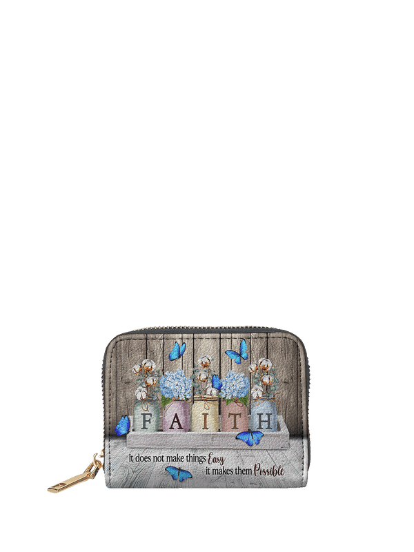 Faith Inspirational Mini Wallet Card Holder