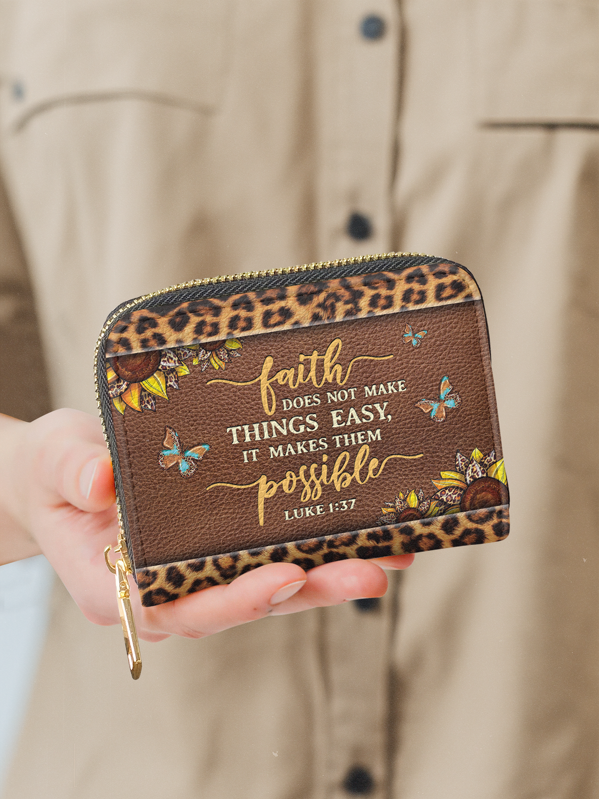 Possible Luke 1:37 Christian Mini Wallet