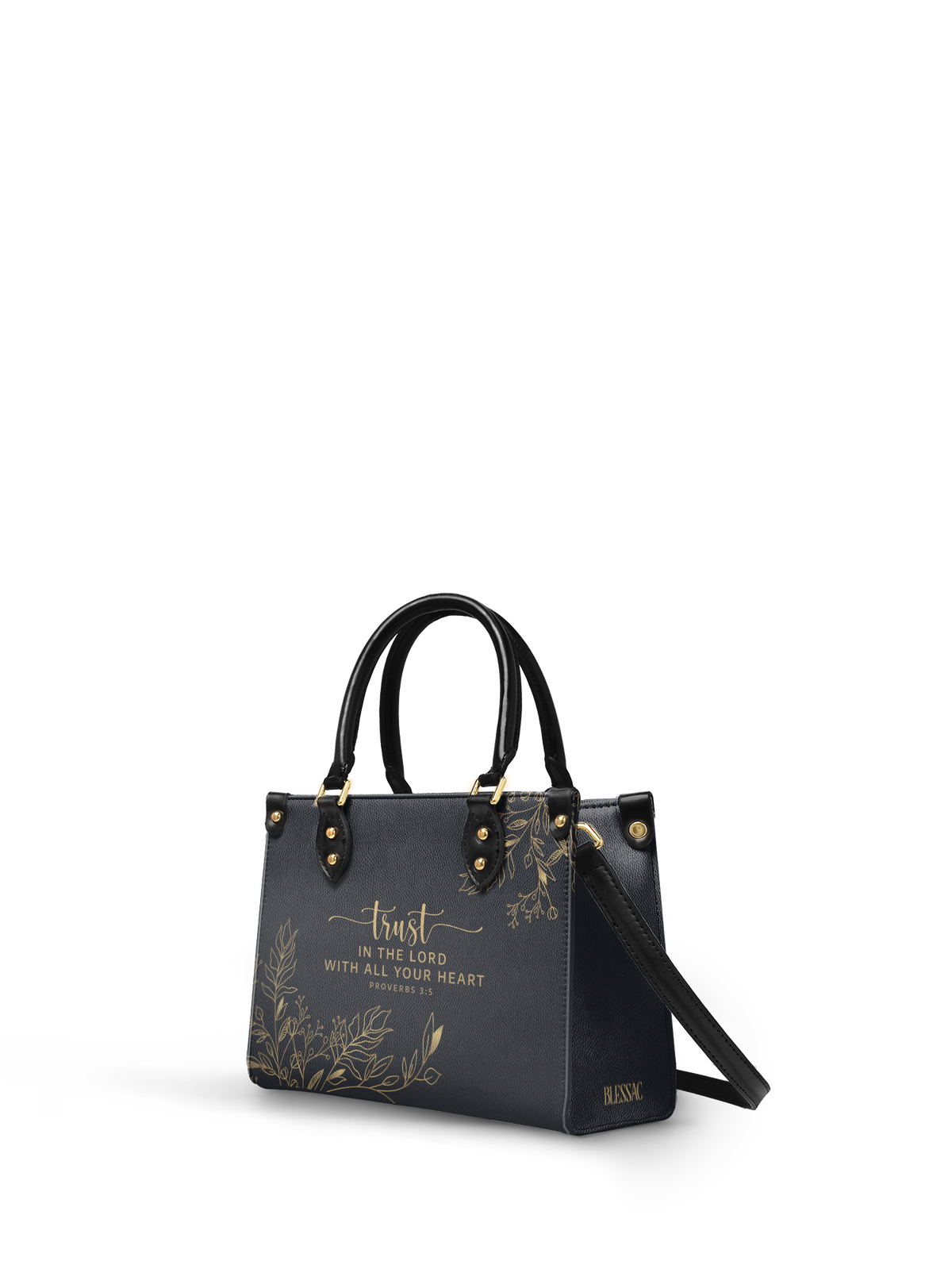 Trust Proverbs 3:5 Small Leather Handbag