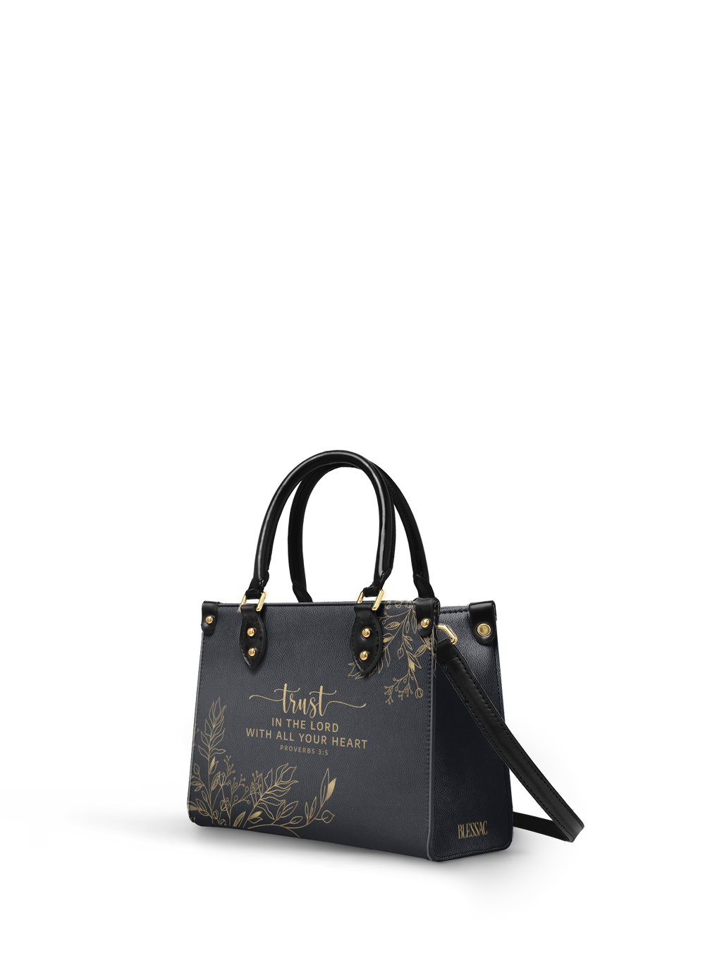 Trust Proverbs 3:5 Small Leather Handbag