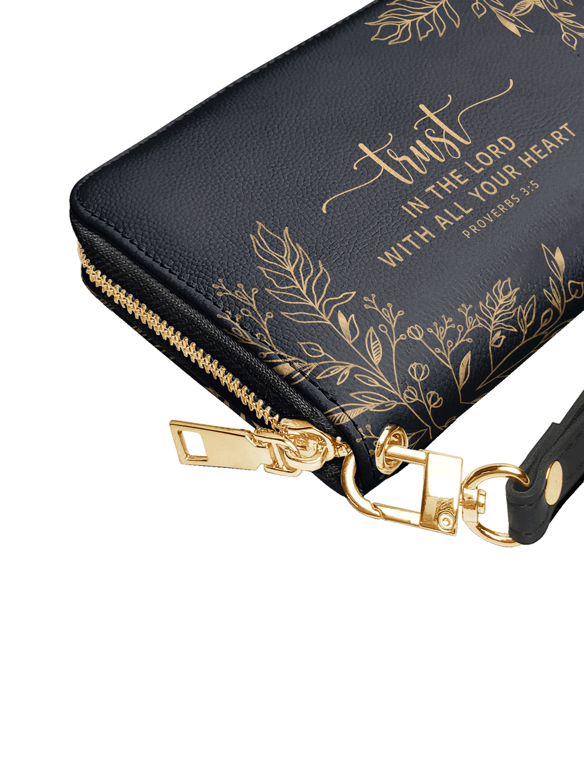 Proverbs 3:5 Trust Bible Verse Leather Wallet