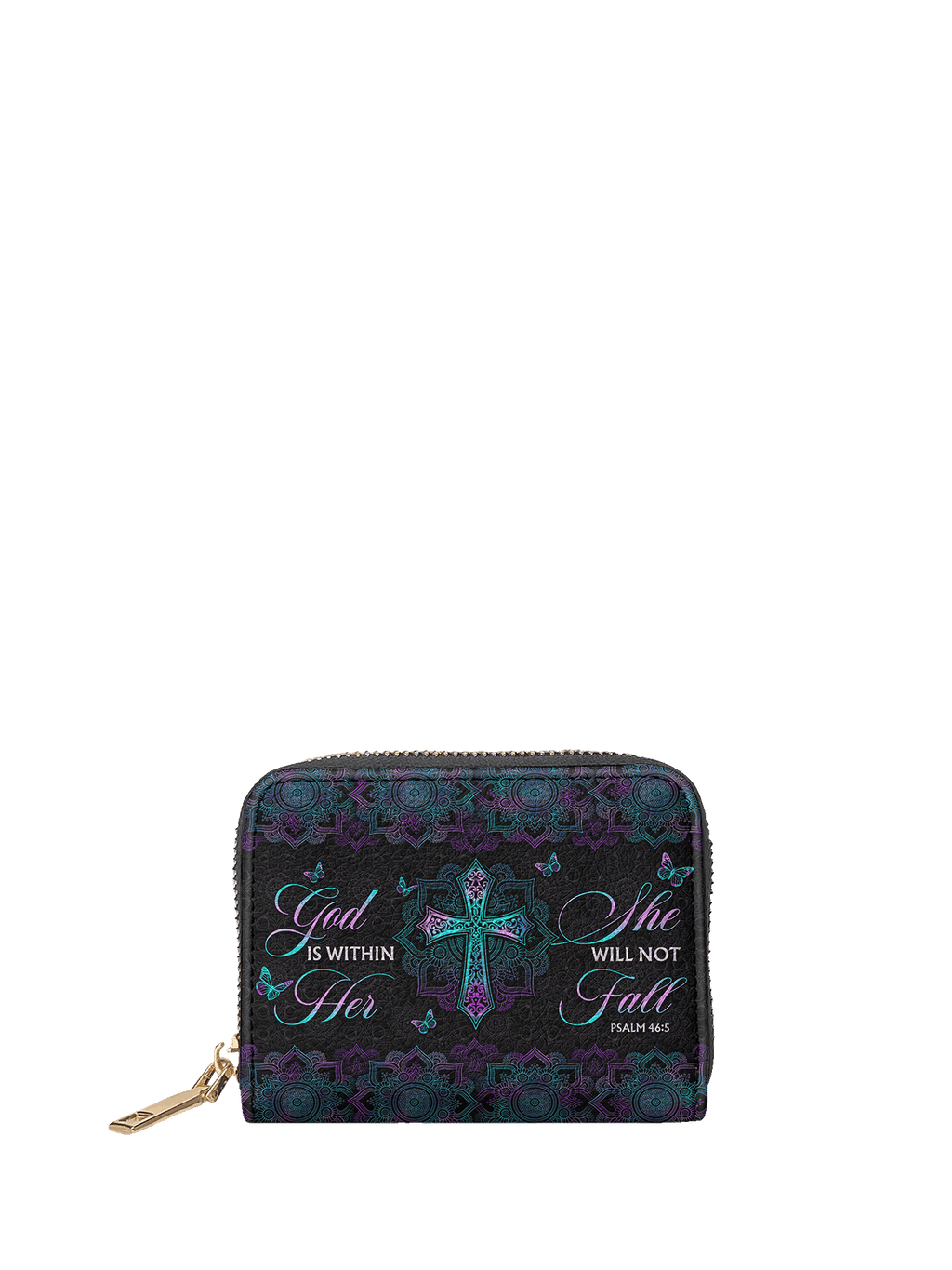 Unshaken Psalm 46:5 Christian Mini Wallet